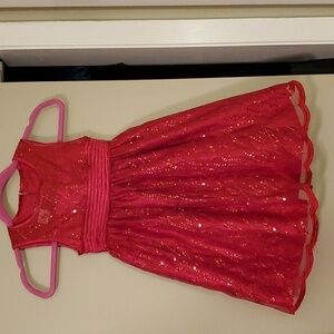 Princess Faith Red Sparkly Sequined Dress Size 5